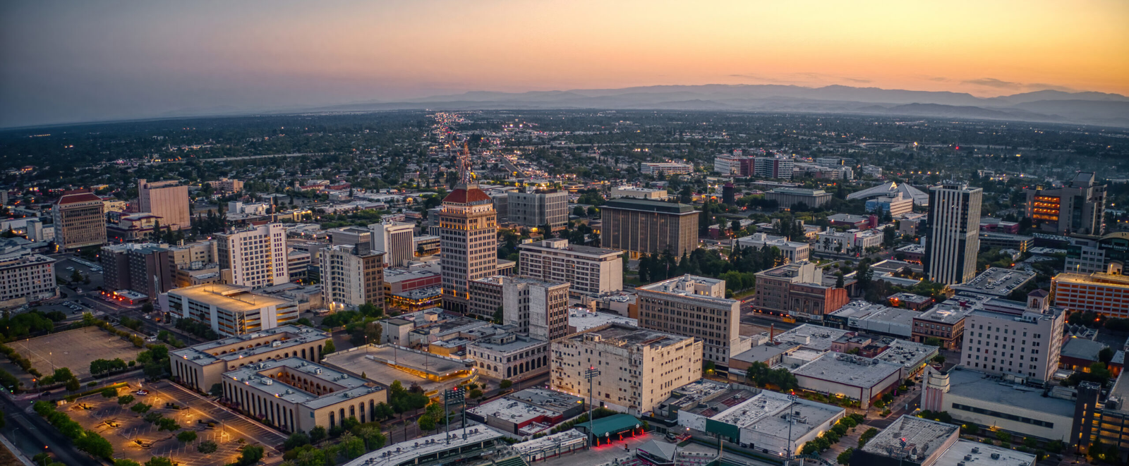 Downtown Fresno California skyline