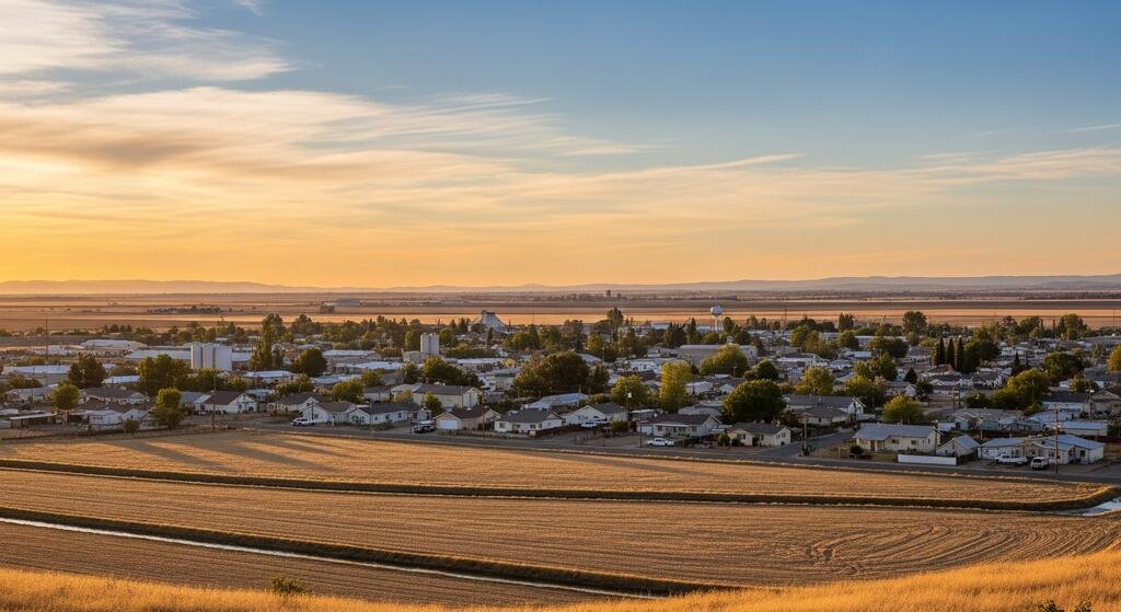 Mendota California and surrounding western Fresno County farmland